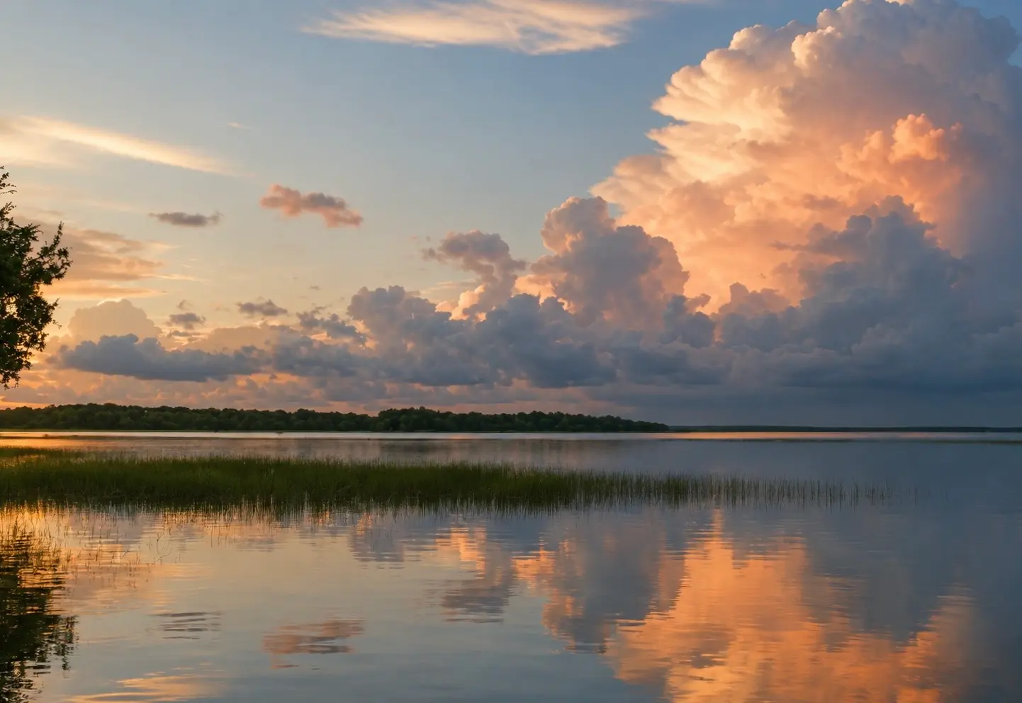Sunset over a Lowcountry marsh at golden hour